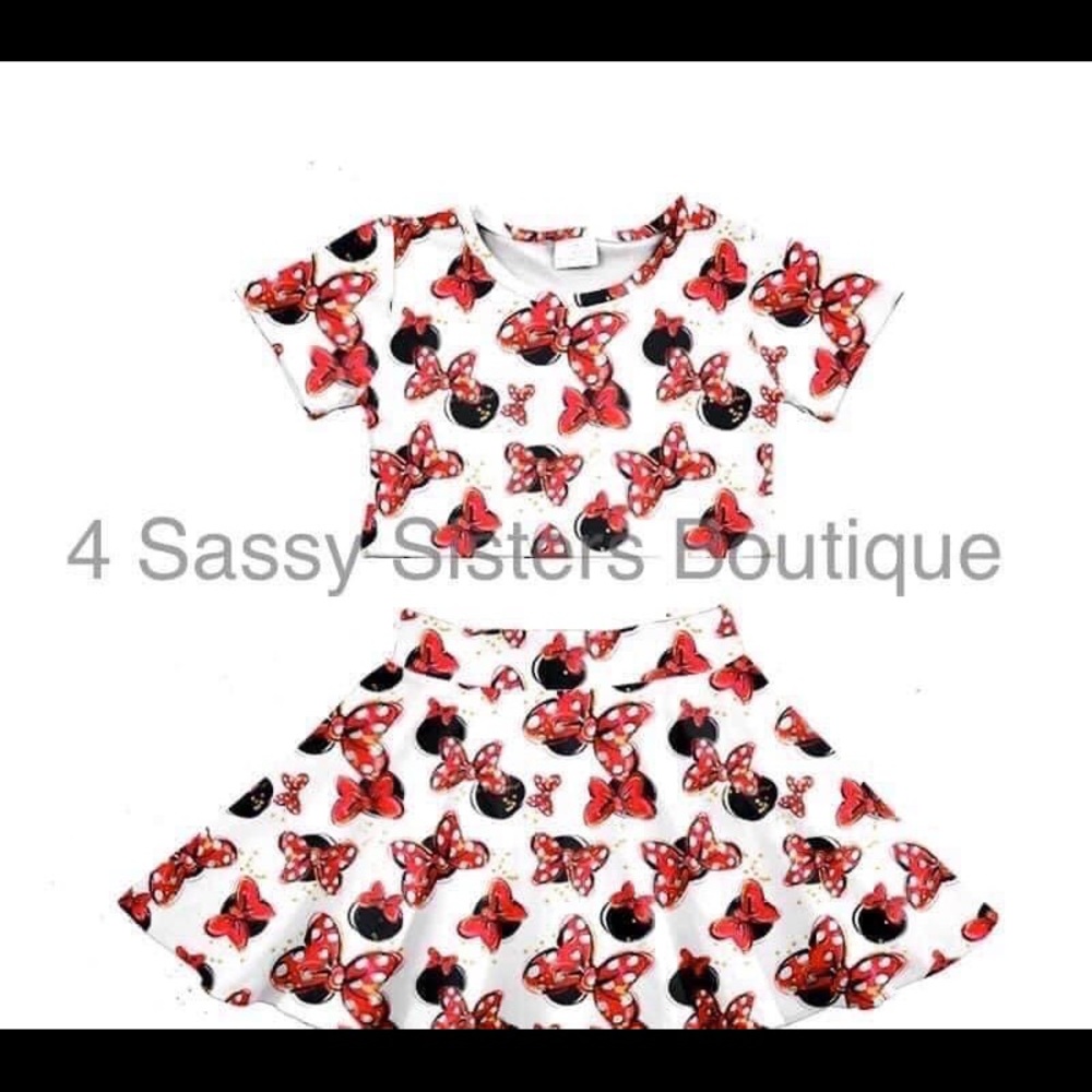 Crop top and skirt set